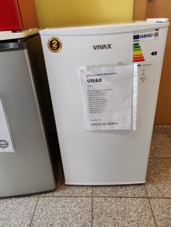 gyári csomagolt fagyasztó nélküli hűtőgép Vivax TTL-93E